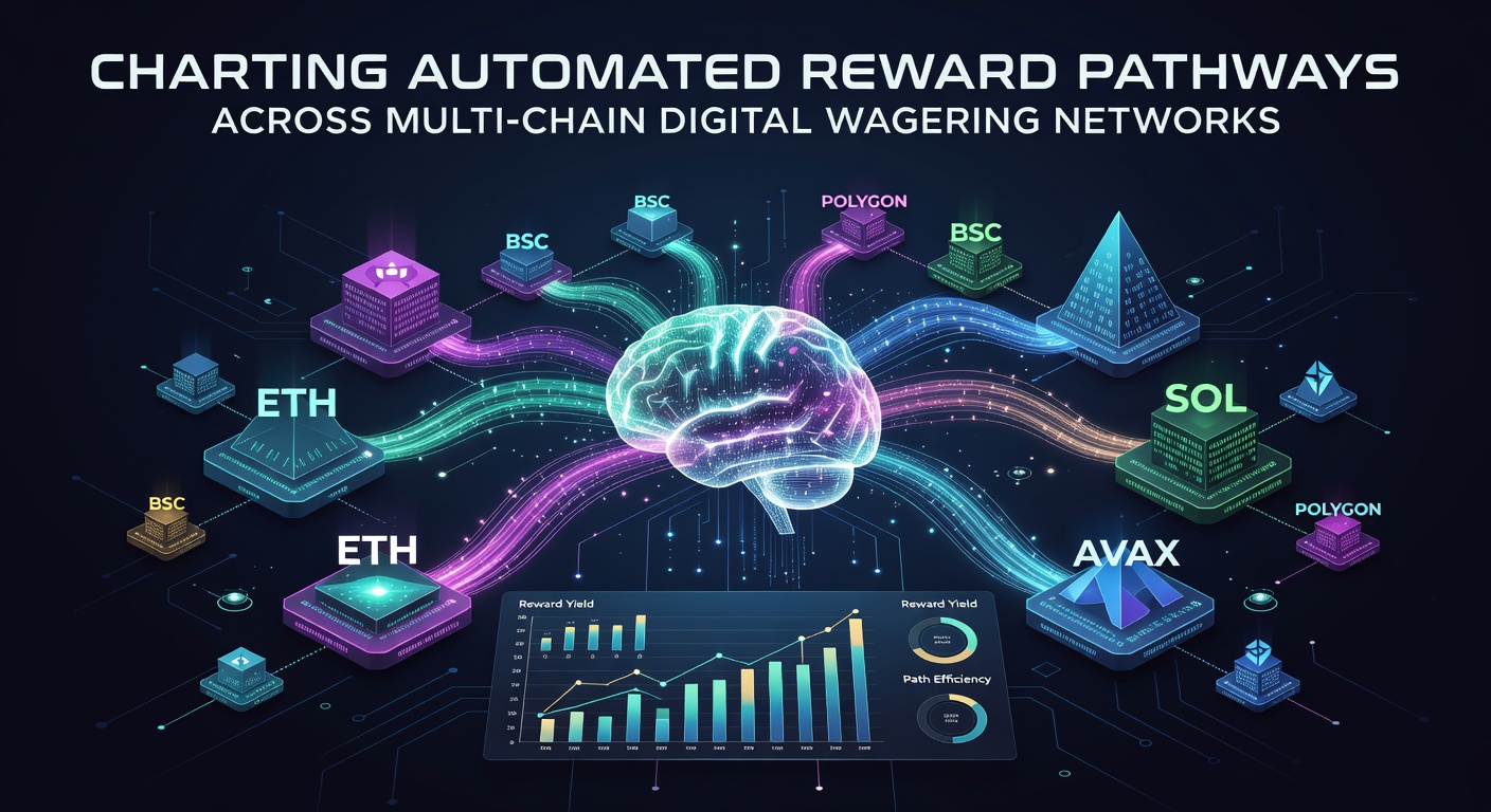 Darstellung von Blockchain-Netzwerken mit automatisierten Belohnungspfaden in digitalen Wettumgebungen