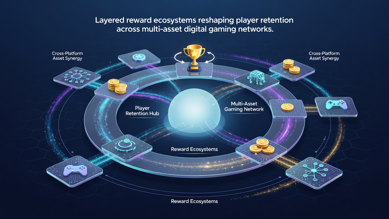 Visualisierung von Cross-Chain-Belohnungsflüssen und Spielerretention in dezentralen Netzwerken