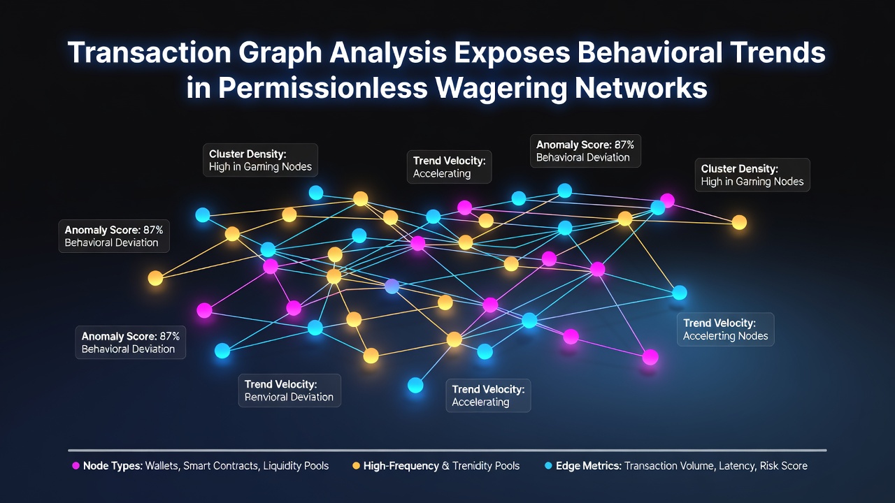 Transaktionsgraphen visualisieren Verbindungen zwischen Wallets in dezentralen Wettnetzwerken und zeigen Cluster von Aktivitäten
